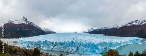 Panoramia of Perito Moreno Glacier in Patagonia  Argentina