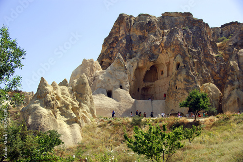 Rock carved houses, Pigeon Valley, Uchisar, Cappadocia, Turkey