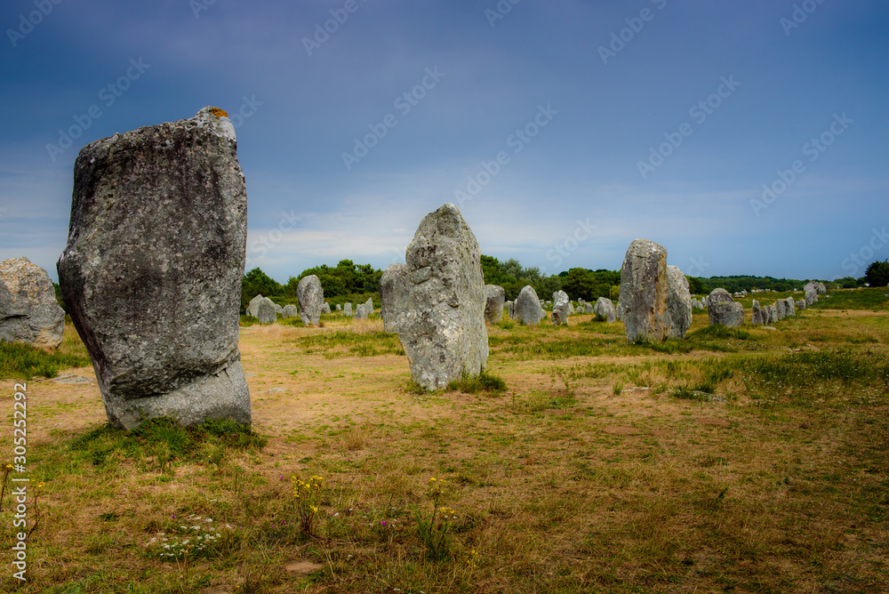 The world longest menhirs alignment is found in Carnac in Brittany