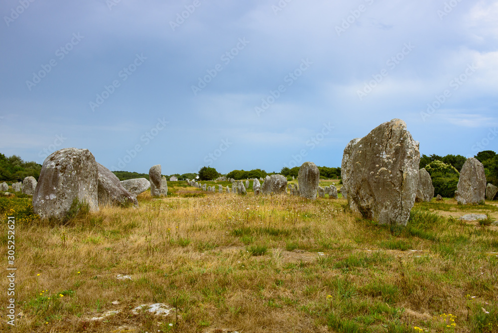The menhir alignments of Carnac stretches over many miles