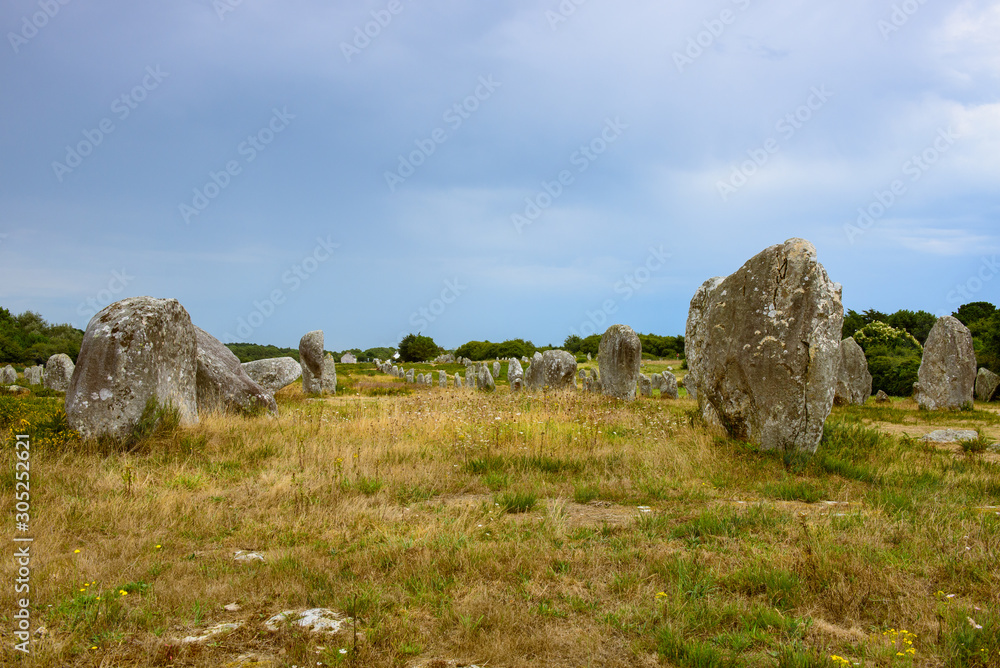 The menhir alignments of Carnac stretches over many miles The menhir alignments of Carnac stretches over many miles