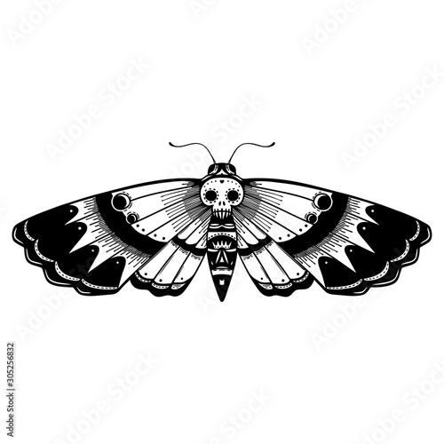 Deaths Head Moth tatoo