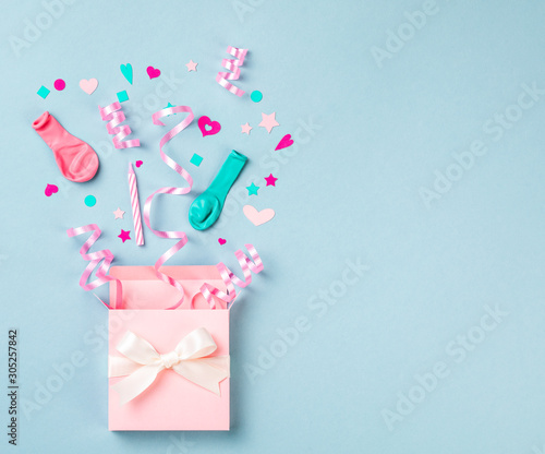 Pink and Blue Birthday Surprise Box