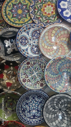 ceramics on the bazaar in istanbul turkey