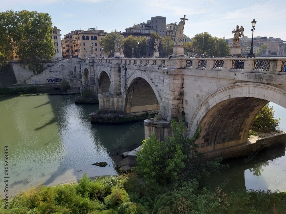 Roma - Ponte Sant'Angelo dal Lungotevere Castello