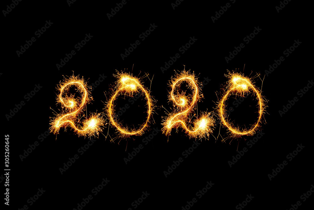 2020 new year with sparks 2020 new year with sparks