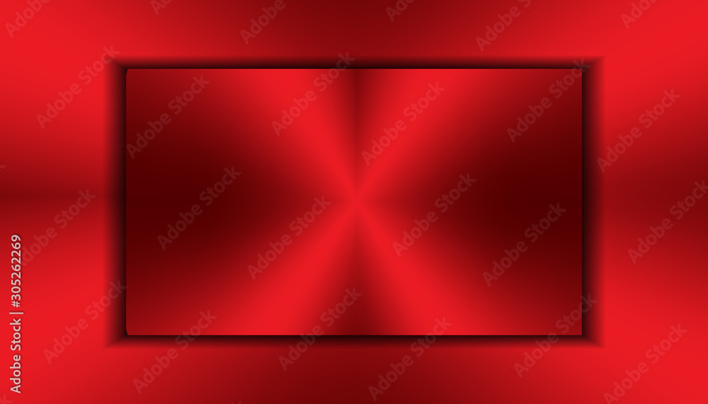 Obraz premium Abstract metallic red and black on hexagon pattern, frame design innovation technology concept layout background. Vector template for use element cover, banner, wallpaper, presentation, flyer