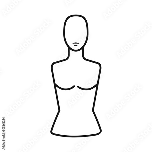 Isolated object of dummy and torso icon. Graphic of dummy and female stock symbol for web.