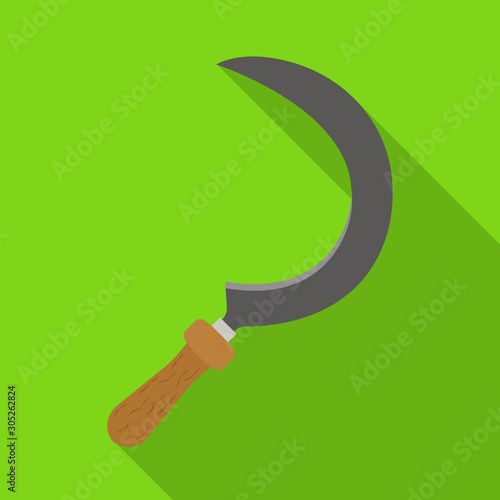 Vector design of sickle and farming symbol. Collection of sickle and garden stock symbol for web.