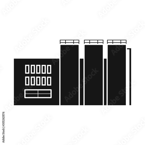 Vector illustration of factory and distillery symbol. Collection of factory and production vector icon for stock.