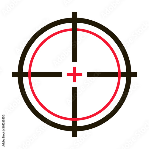 Sniper sight vector icon.Black vector icon isolated on white background sniper sight.
