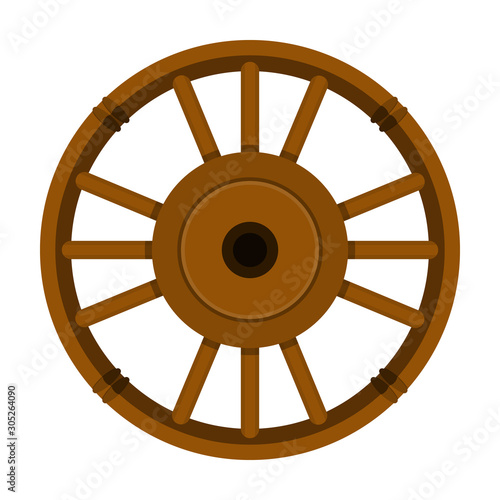 Wheel of cart vector icon.Cartoon vector icon isolated on white background wheel of cart.