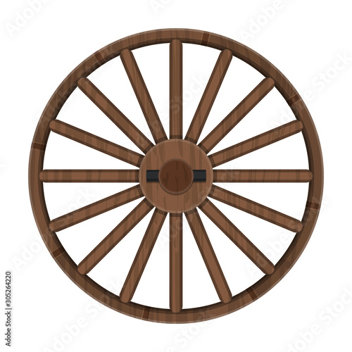 Wheel of cart vector icon.Cartoon vector icon isolated on white background wheel of cart.