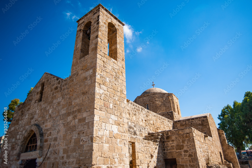Obraz premium The temple of St. Kiyriaki in Paphos was erected in the 16th century and today is a symbol of ecumenism. Protestant, Catholic, and occasionally Orthodox services are performed here