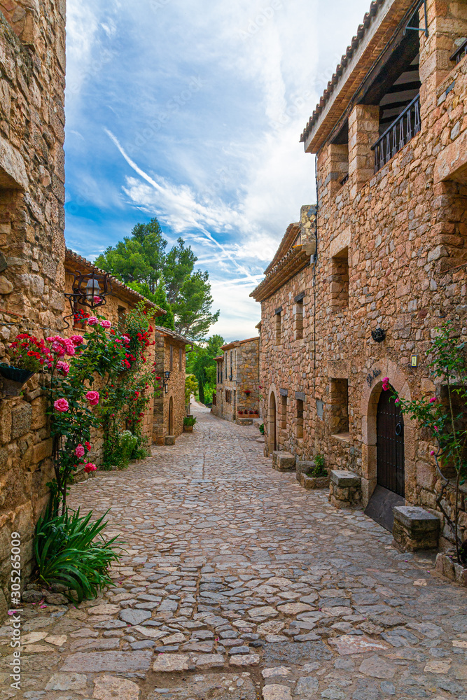 The old street in the old village. Siurana, Catalonia, Spain