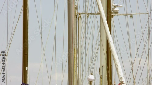 Yachts standing in sea port photo