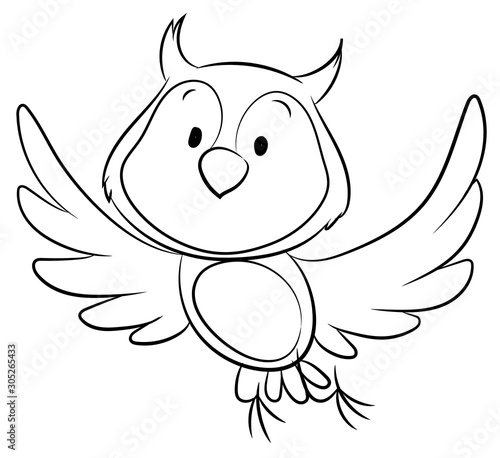 Niedliche Eule - Vektor-Illustration