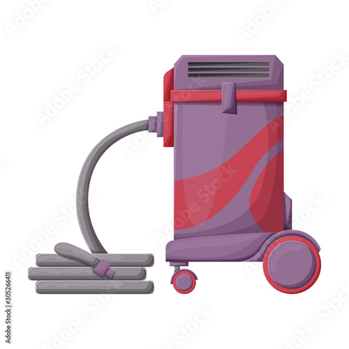 Vacuum cleaner vector icon.Cartoon vector icon isolated on white background vacuum cleaner .