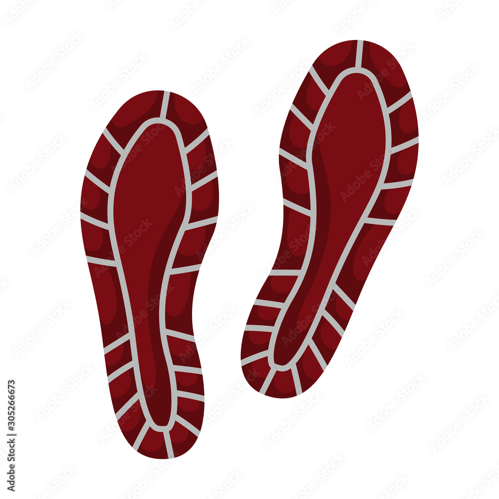 Print of shoe vector icon.Cartoon vector icon isolated on white background print of shoe . Print of shoe vector icon.Cartoon vector icon isolated on white background print of shoe .