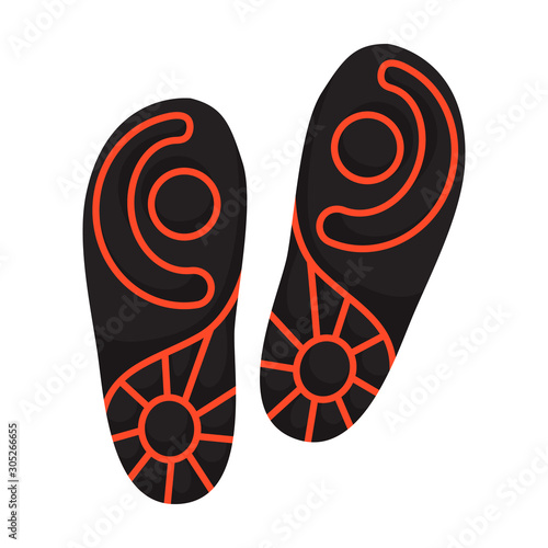 Print of shoe vector icon.Cartoon vector icon isolated on white background print of shoe .