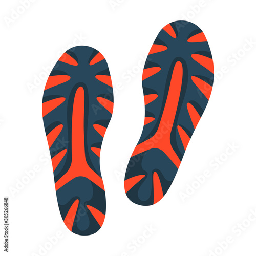 Print of shoe vector icon.Cartoon vector icon isolated on white background print of shoe .