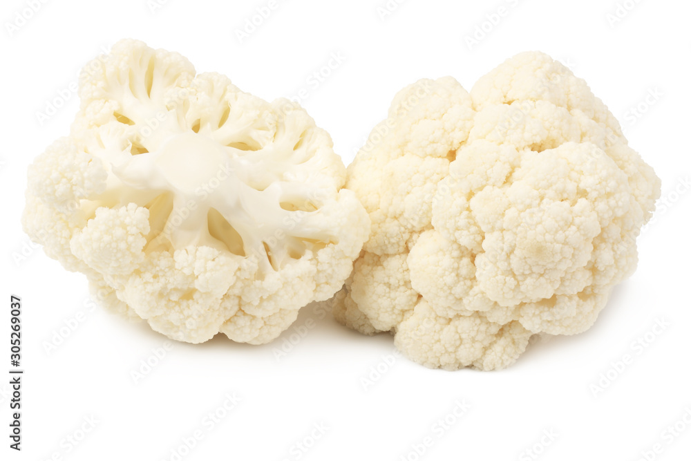 Cauliflower isolated on a white background. Food Cauliflower isolated on a white background. Food