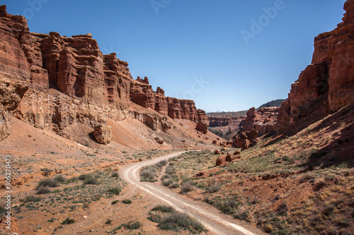 Sandy canyon Charyn in Kazakhstan.