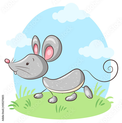 Niedliche Maus - Vektor-Illustration