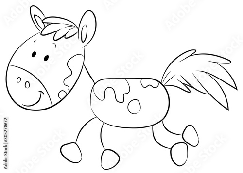 Niedliches Pferd - Vektor-Illustration