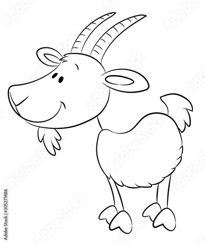 Niedliche Ziege - Vektor-Illustration