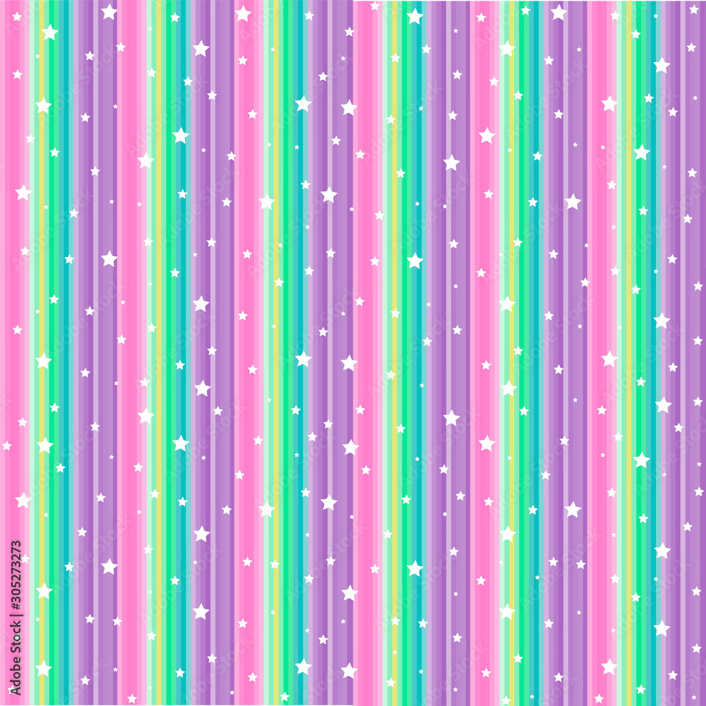 Striped rainbow pattern with stars. Vector eps10 Striped rainbow pattern with stars. Vector eps10