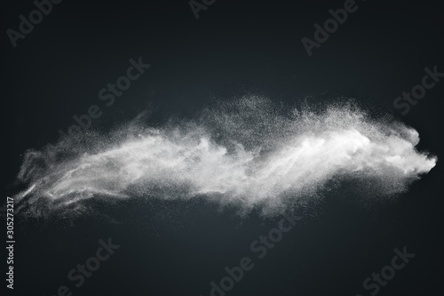 Fotografie, Obraz Abstract design of white powder snow cloud
