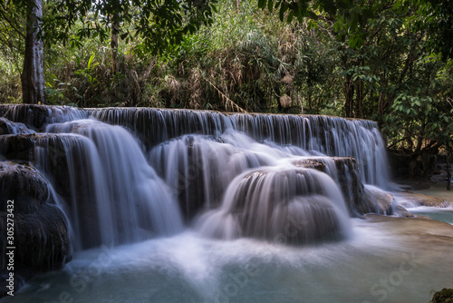 Tat Kuang Si waterfalls near Luang Prabang, Laos