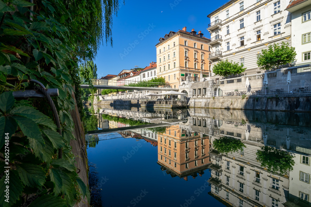 river in Ljubljana, Slovenia
