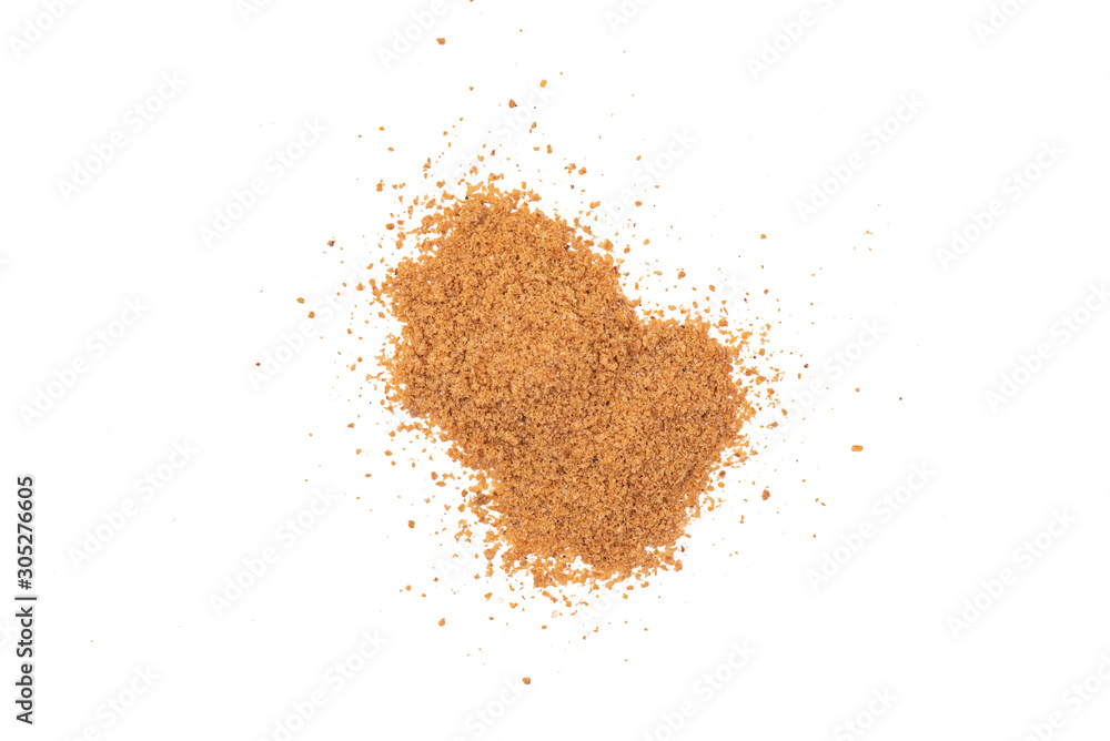 Flaxseed porridge isolated on white background. Flaxseed porridge isolated on white background.