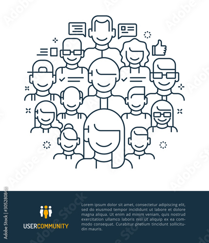 User Community Logo & Graphic Illustration Concept.