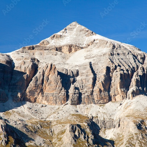 Piz Boe, view of top of Sella gruppe or Gruppo di Sella