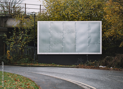 blank billboard on street