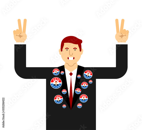 Presidential candidate isolated. Usa elections illustration. Need your voice. Political Election vector