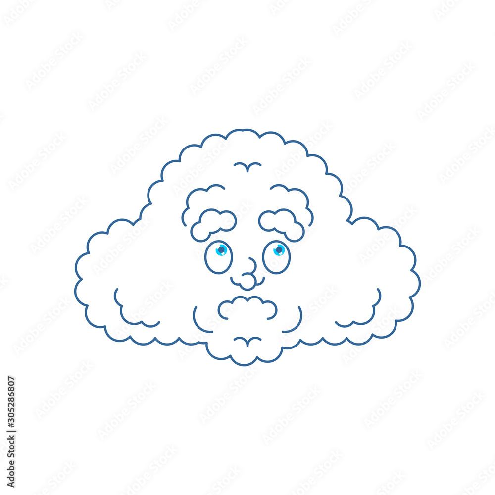 Cloud confused oops. perplexed emotions. Vector illustration Cloud confused oops. perplexed emotions. Vector illustration