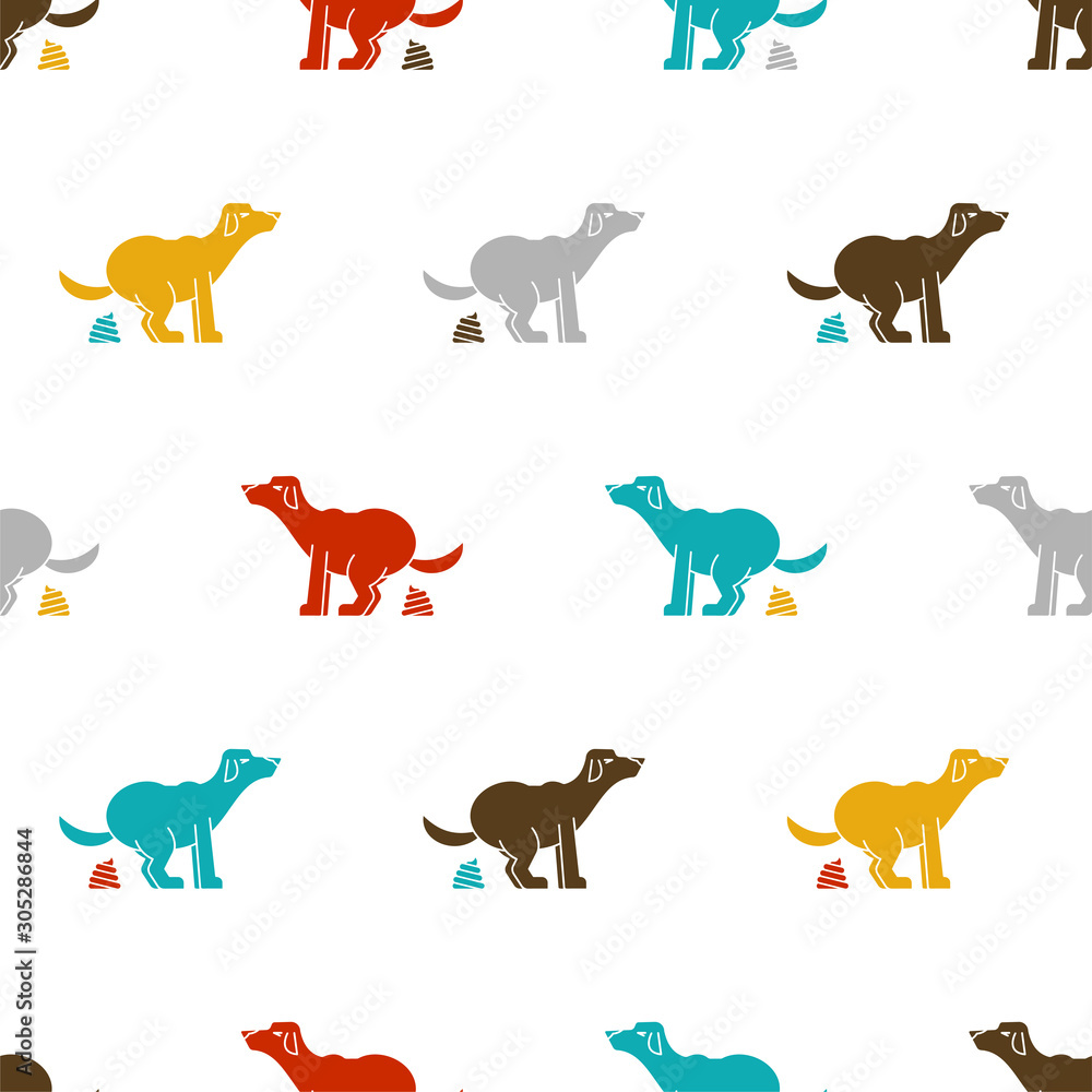 Dog poop pattern seamless. Pet shit background. vector texture Dog poop pattern seamless. Pet shit background. vector texture