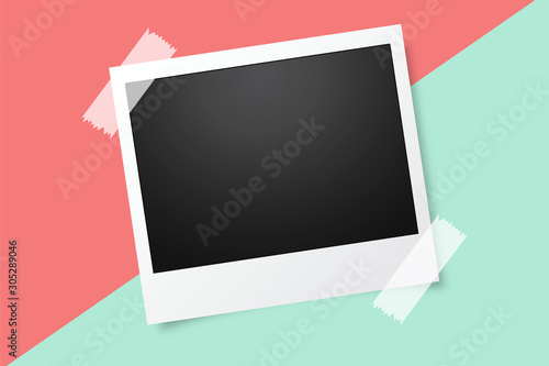 Realistic vector photo frame photo