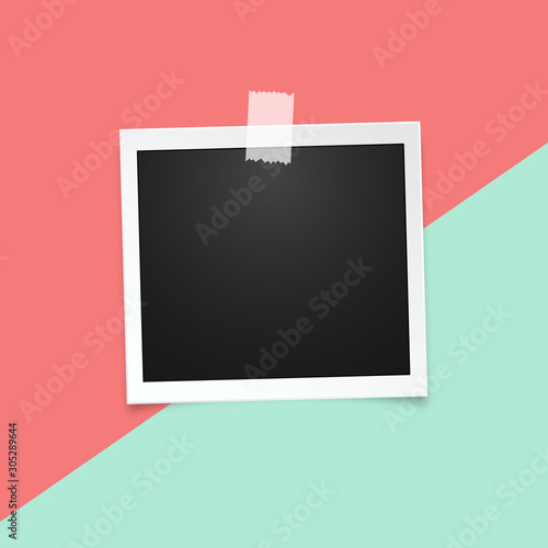 Realistic vector photo frame