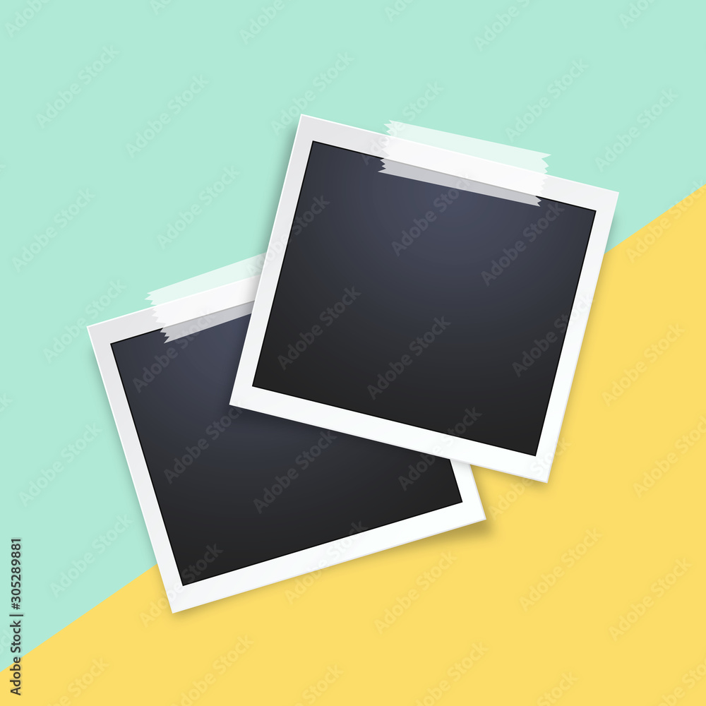 Realistic vector photo frame
