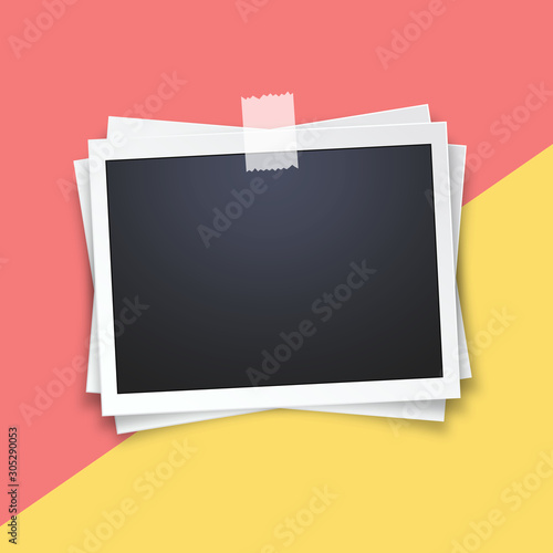 Realistic vector photo frame
