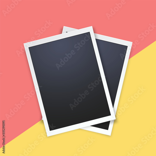 Realistic vector photo frame