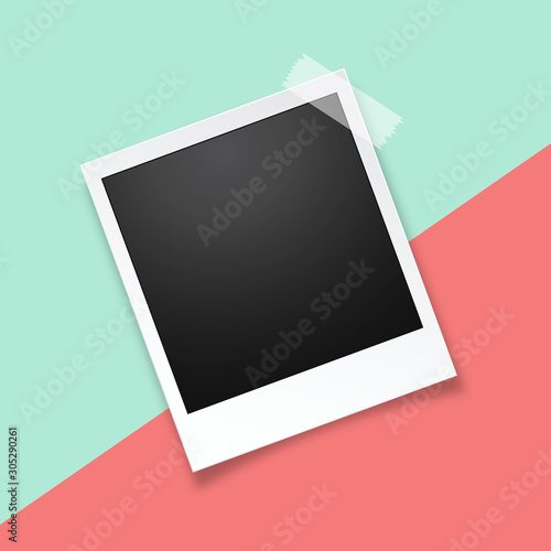 Realistic vector photo frame