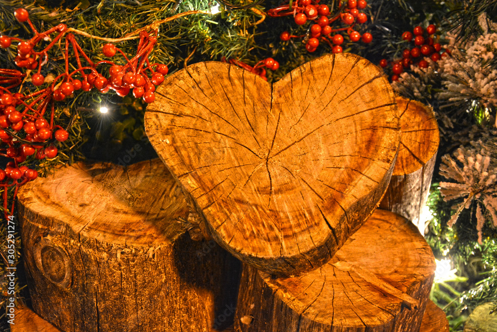 Fototapeta premium Gramado, Rio Grande do Sul,Brazil - 19.11. 2019:Christmas tree decorations
