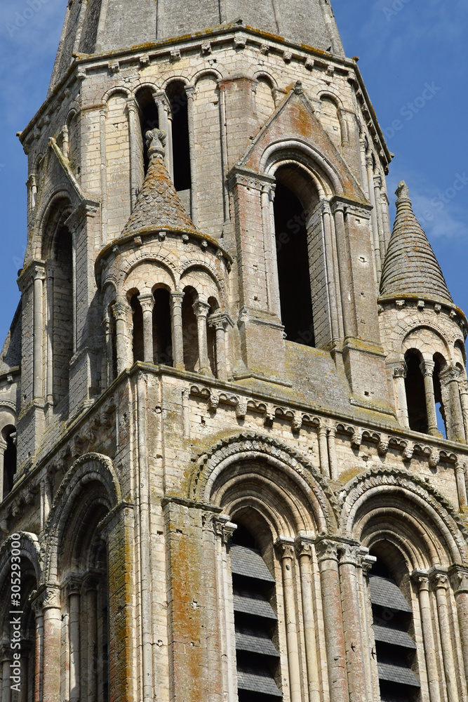 Vendome; France - june 28 2019: the Trinity Abbey of Vendome