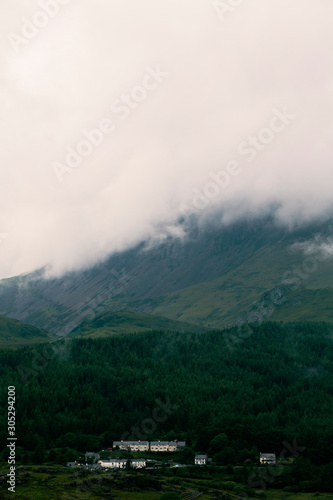 Clouds rolling down the valley